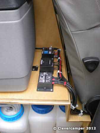 Clevercamper Innenausbau >> übersichtliche Elektrik